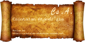 Csintalan Atanázia névjegykártya